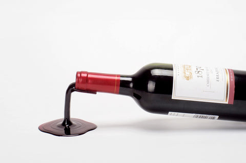 Beyond123 Spilled Wine Bottle Holder creates a quirky conversation piece.