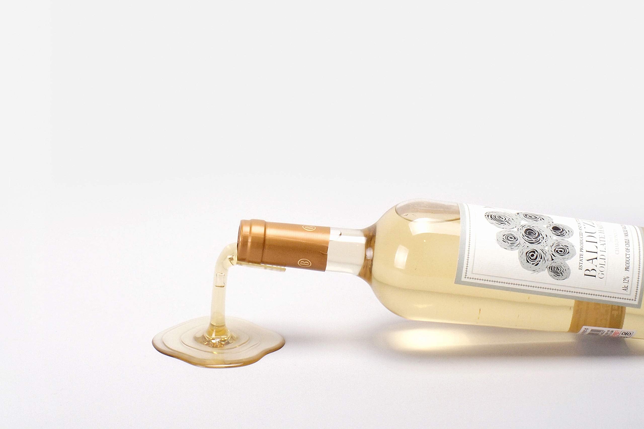 Beyond123 Spilled Wine Bottle Holder set of two provides coordinated display.