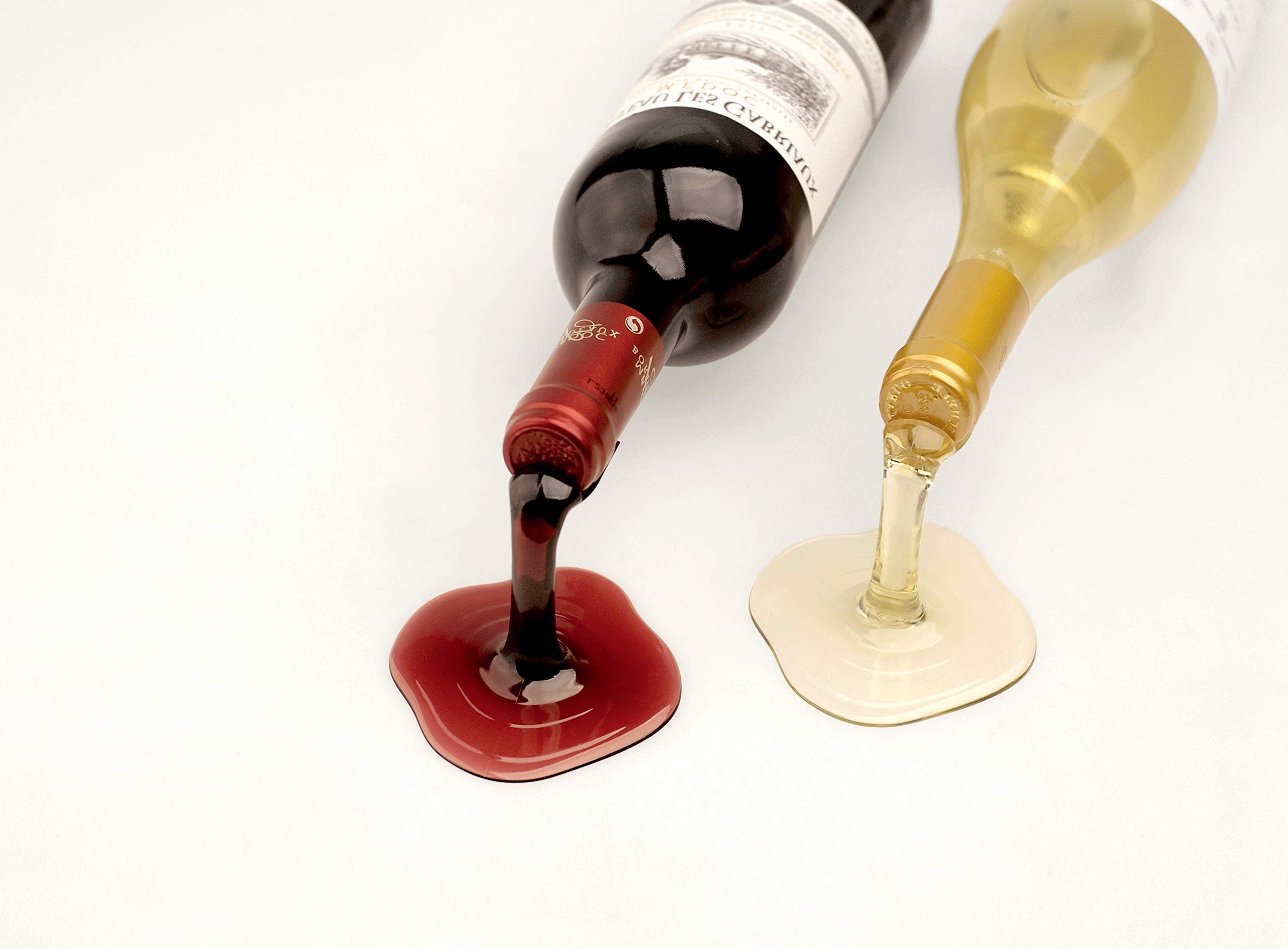 Beyond123 Spilled Wine Bottle Holder white complements modern dining rooms.