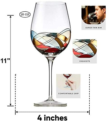 Bezrat 11-inch jumbo wine glass highlights generous pours at gatherings