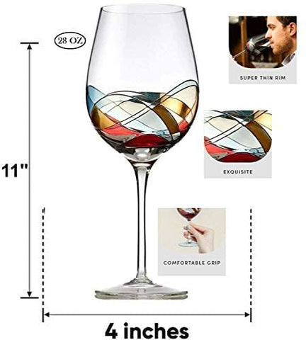 Bezrat 11-inch jumbo wine glass highlights generous pours at gatherings