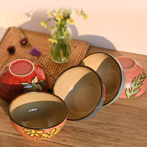 BGCTM rose and leaf design bowls enhance table decor and dining moments.