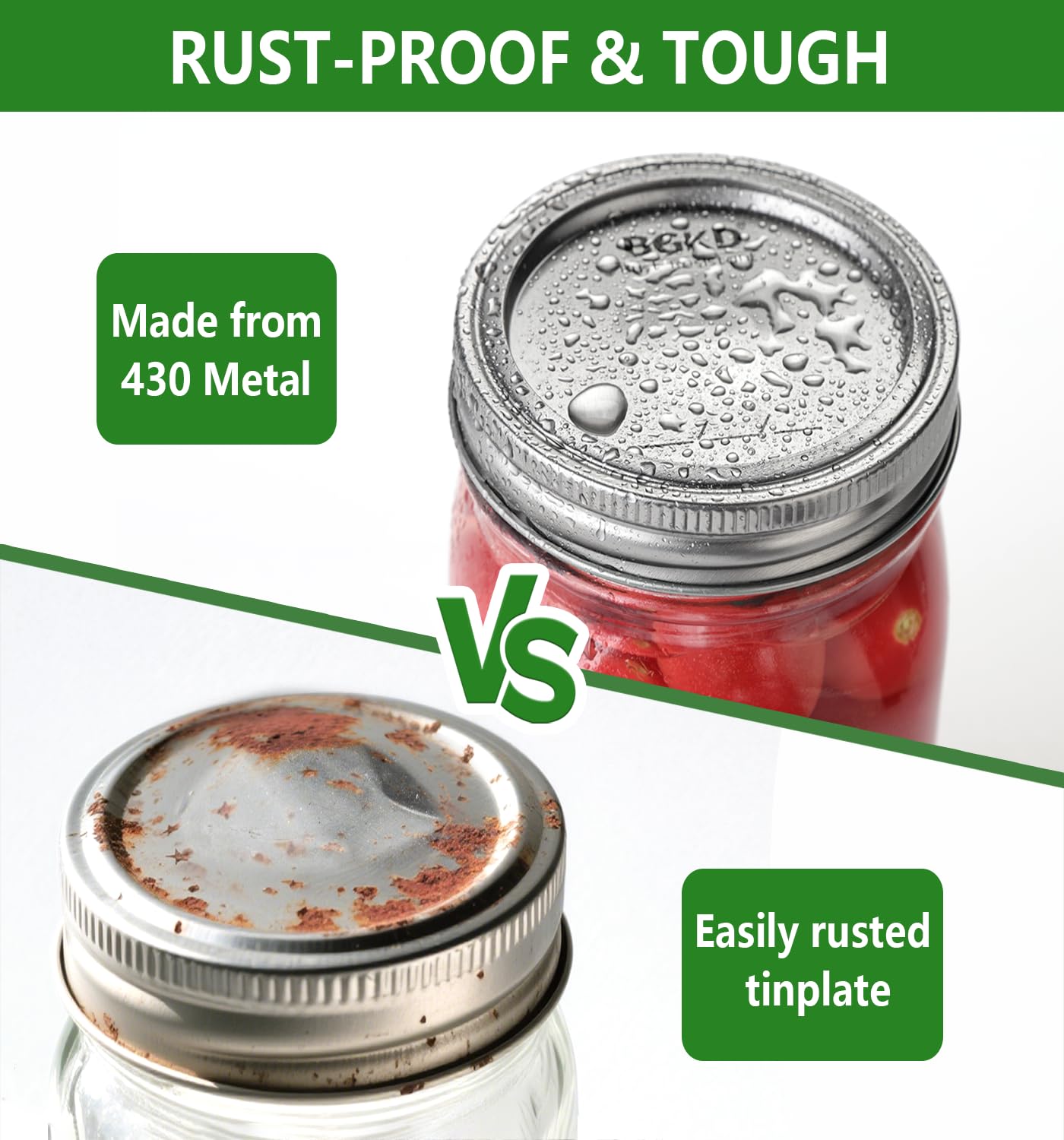 BGKD large-button seal check helps quick confirmation during canning