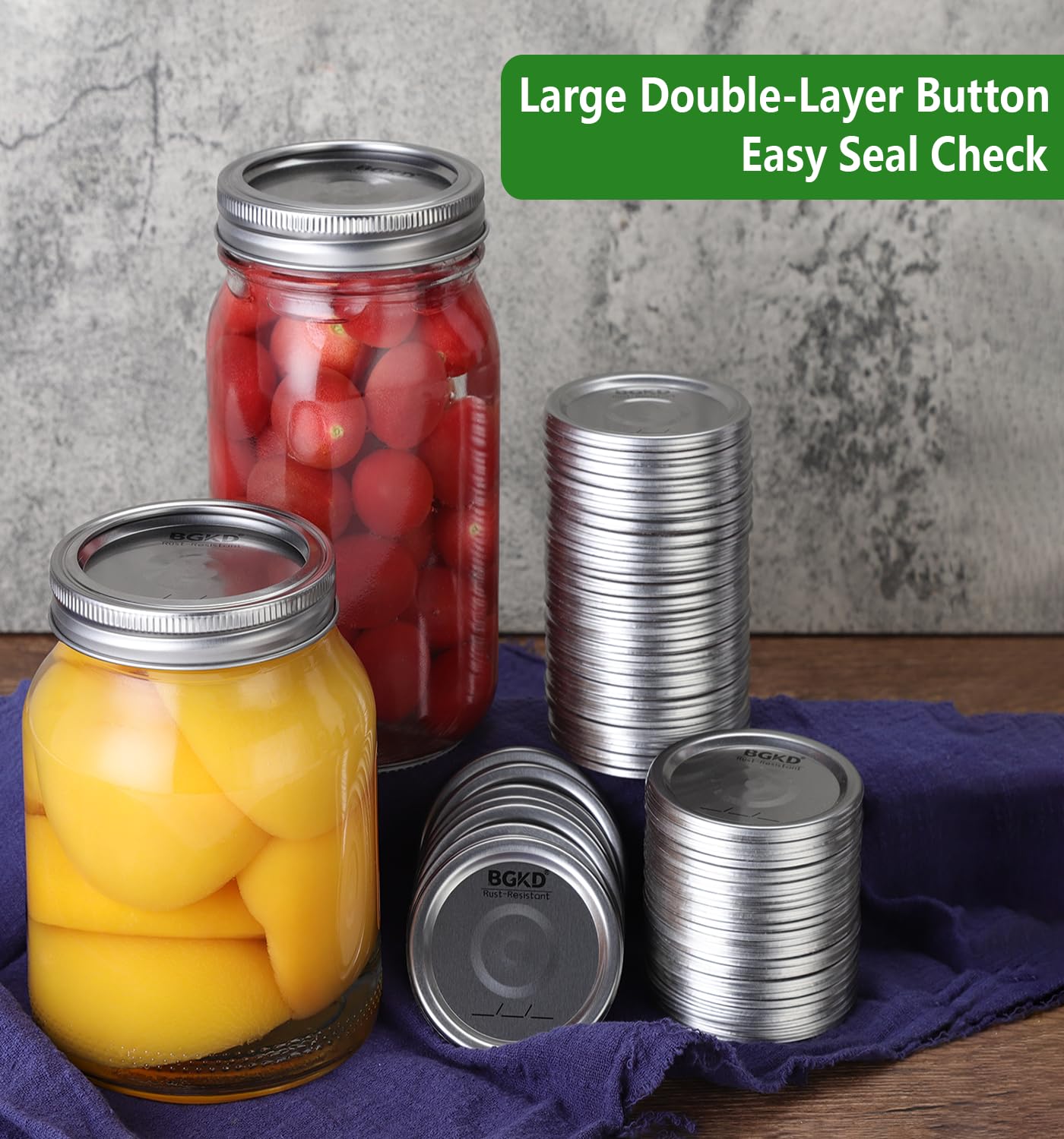BGKD wide-mouth compatibility fits Ball and Kerr jars for versatility