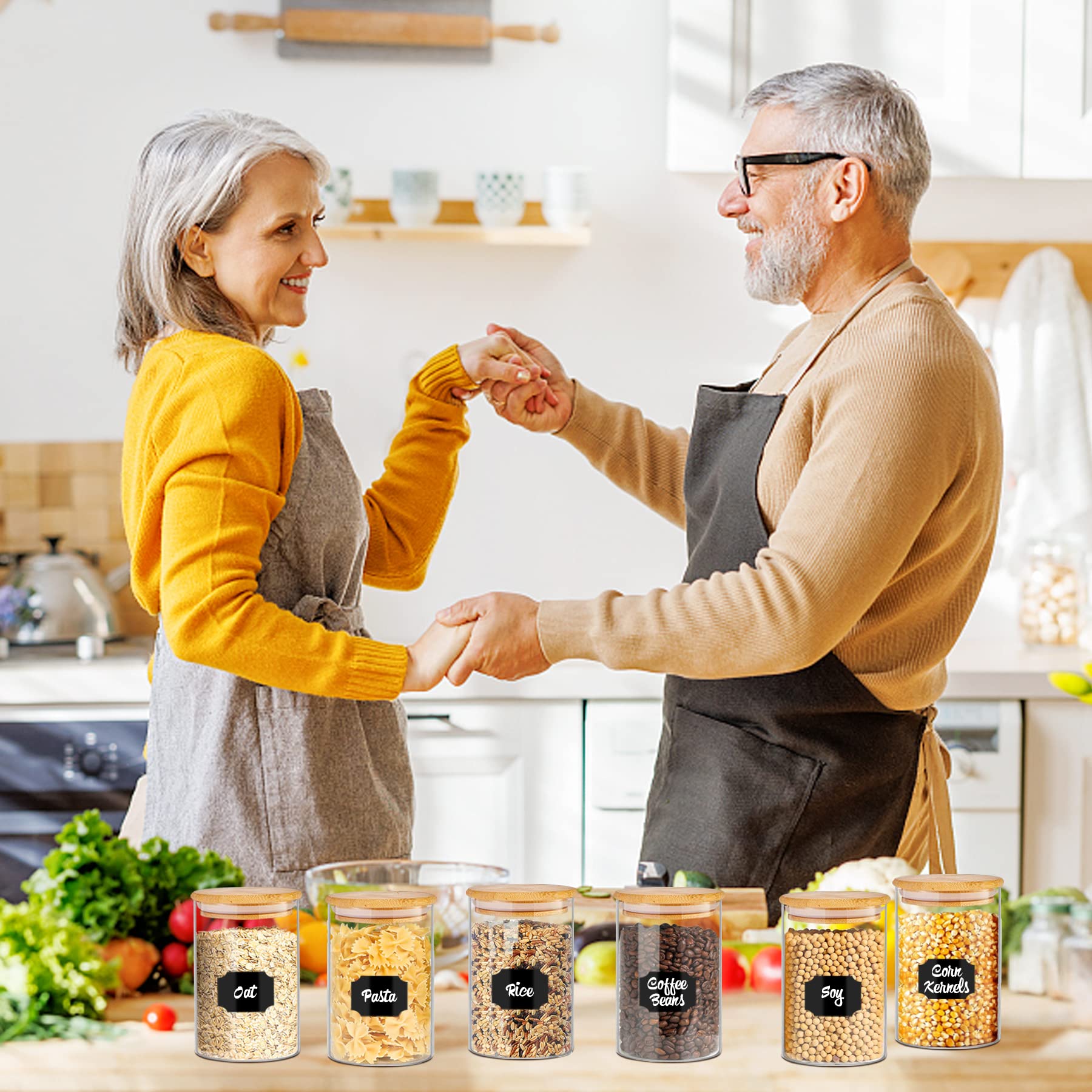 BGraceyy clear jar showing beans and pantry organization