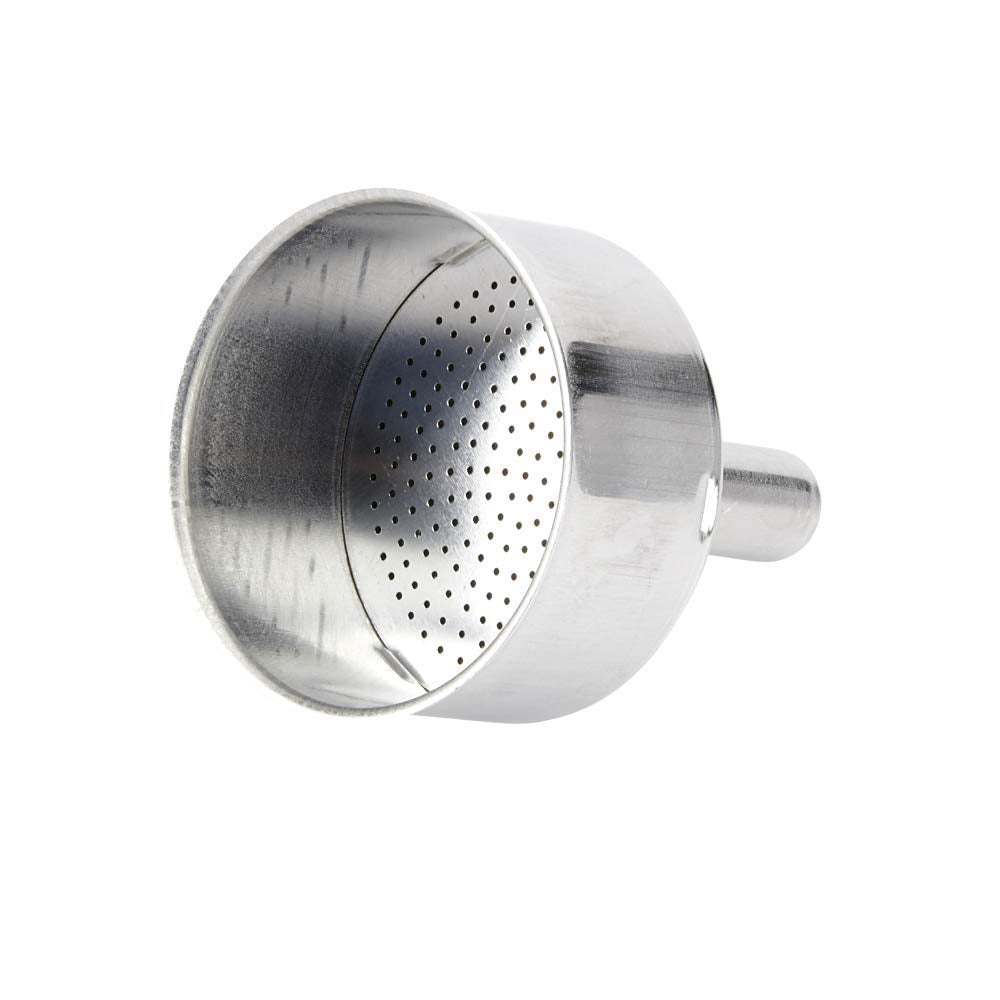 Bialetti Moka Express replacement funnel in use, quick restore for dependable daily coffee.