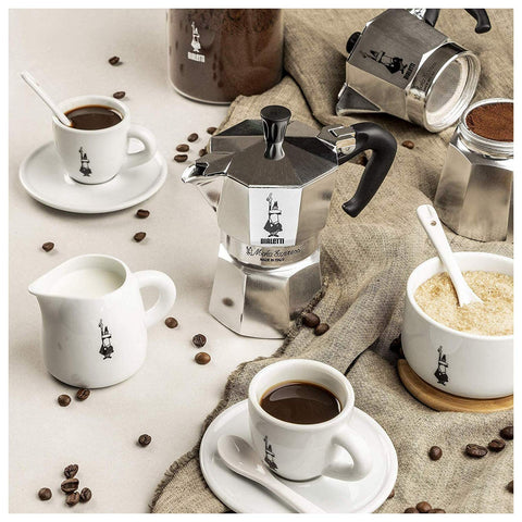 Bialetti Moka Express replacement funnel side view, fits 6-cup pot for authentic espresso.