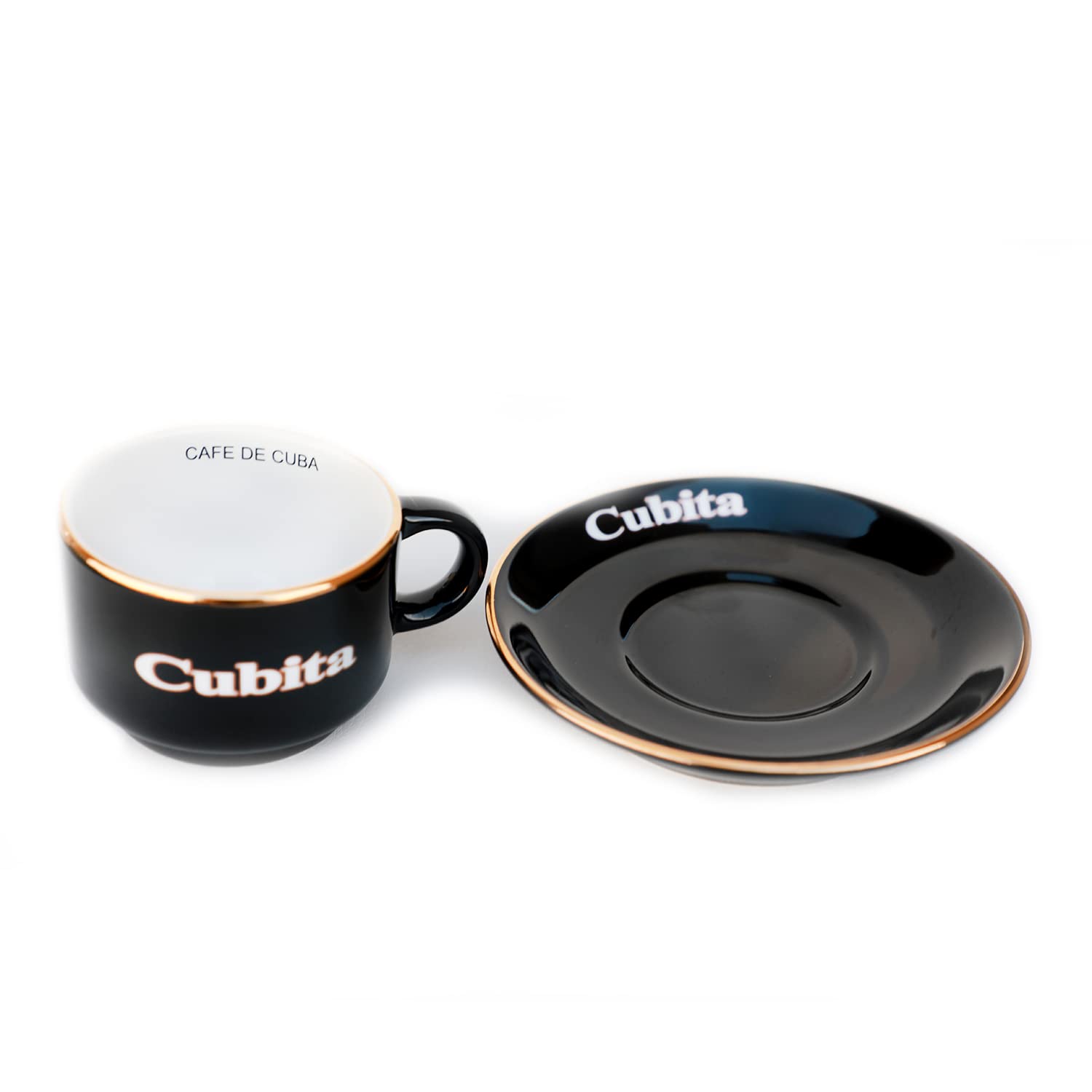 BIBI Cubita cups feature gold trim and thick walls for temperature control
