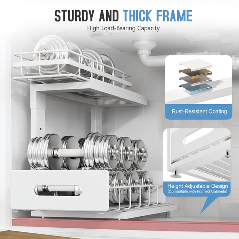 Biboraya height-adjustable design fits around pipes for flexible storage