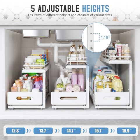 Biboraya organizers ideal for kitchen and bathroom organization under sinks