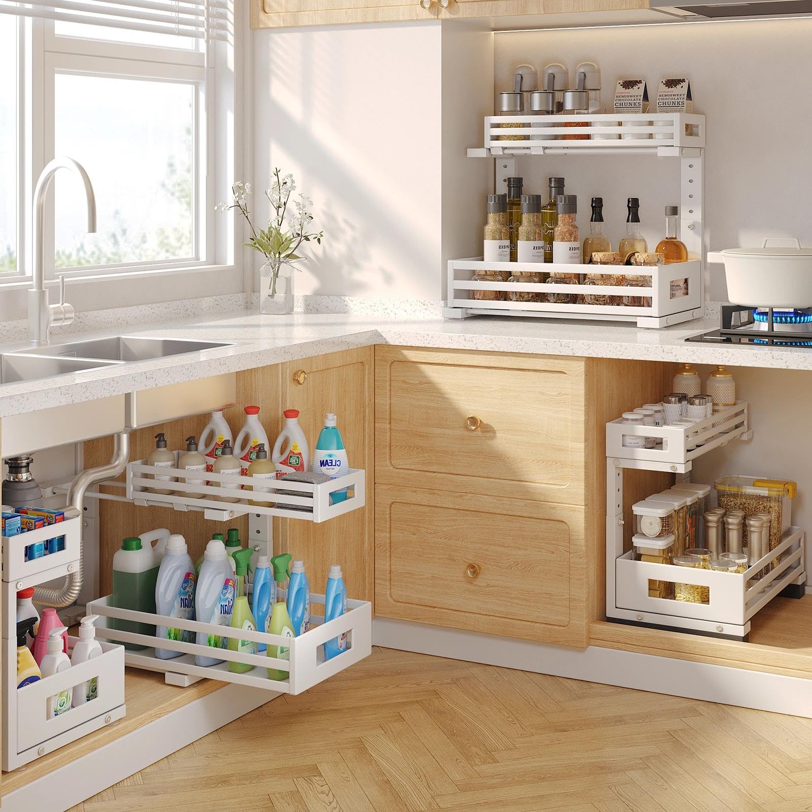 Biboraya smooth cylinder rails enable quiet, effortless sliding.