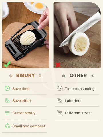 Bibury egg slicer handle demonstrates an ergonomic grip for comfortable use.