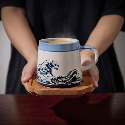 BICETTO 15oz coffee mug side view, ideal for office breaks.