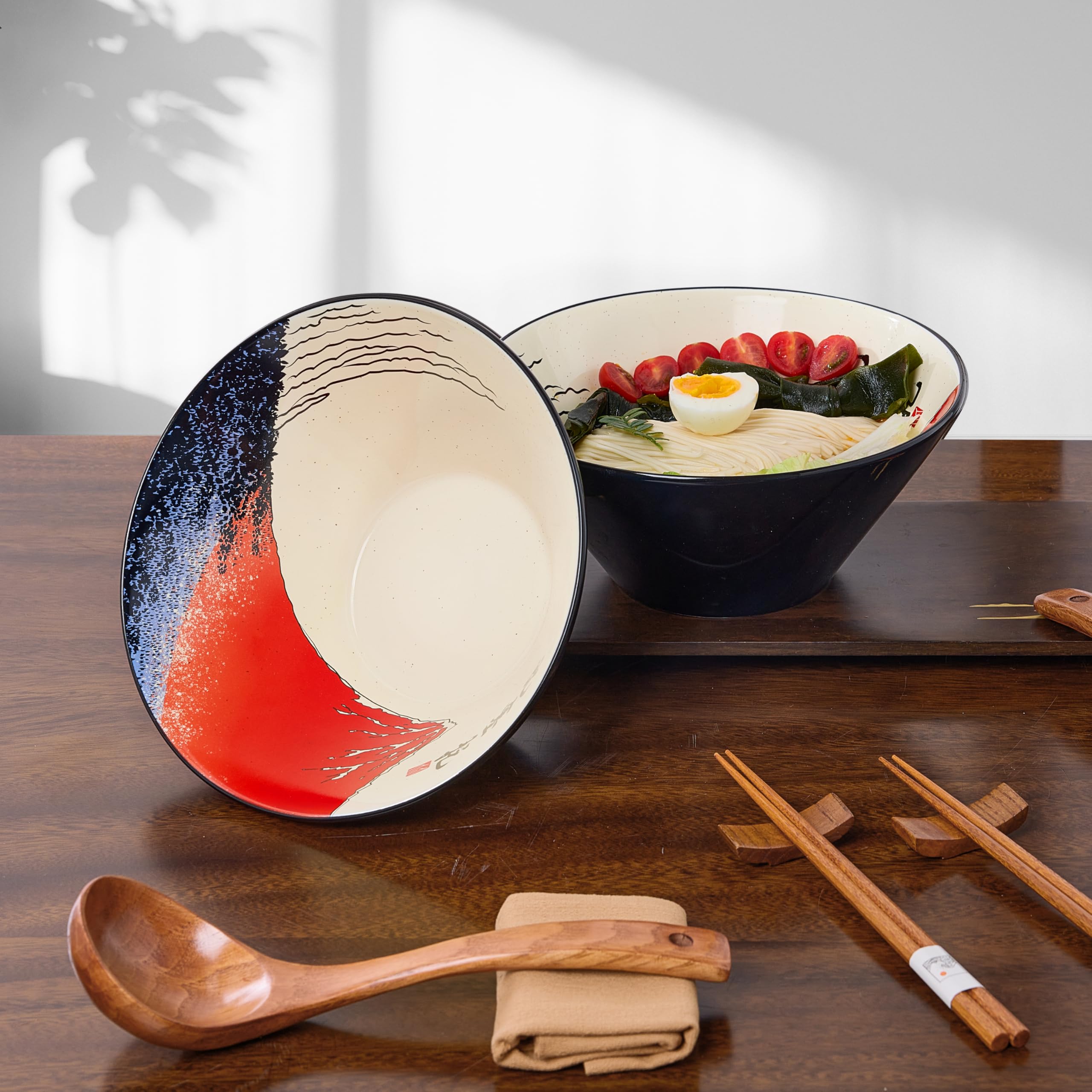 BICETTO ramen bowl that is dishwasher-safe for easy cleanup.