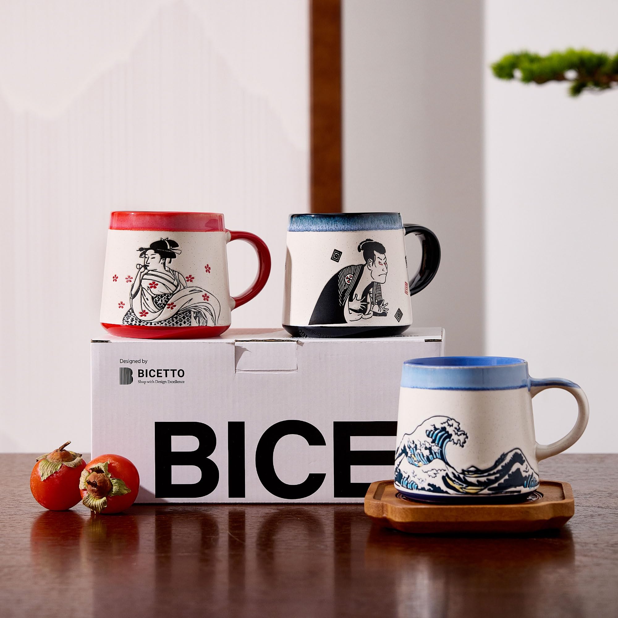 BICETTO microwave and dishwasher safe mug for easy cleanup.