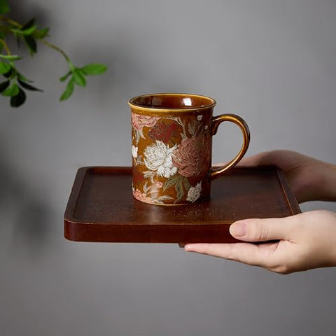 Hot chocolate enjoyed in a BICETTO Royal Bloom mug.