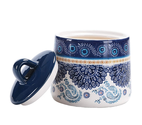 Bico Blue Talavera creamer pitcher for smooth pour and stylish service