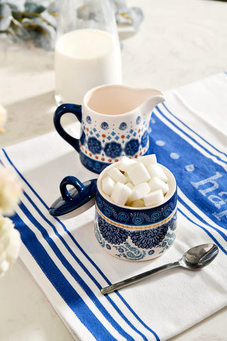 Bico Blue Talavera kitchen countertop accessory elevates daily tea and coffee rituals