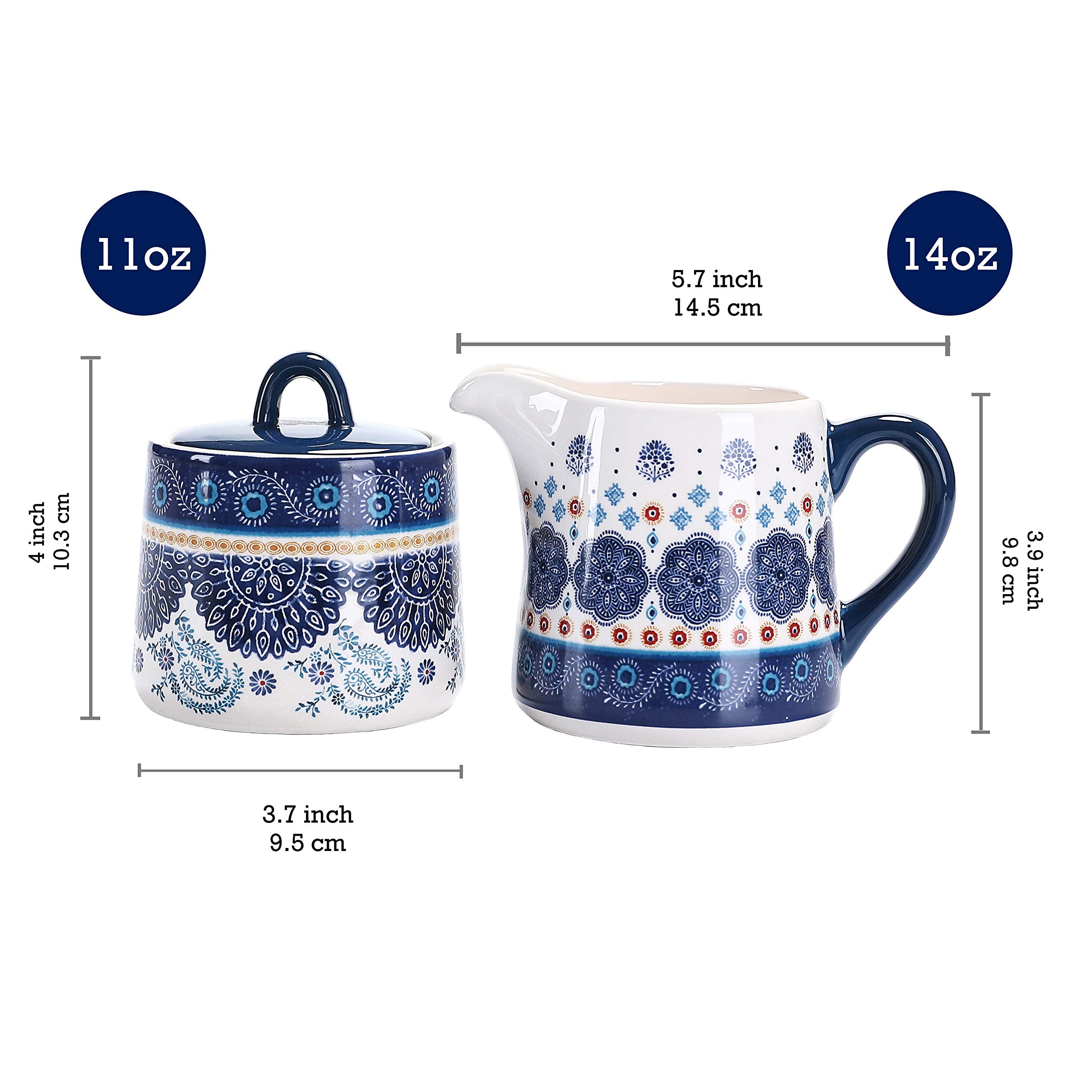 Bico Blue Talavera sugar bowl with lid keeps sweetness fresh and dust-free