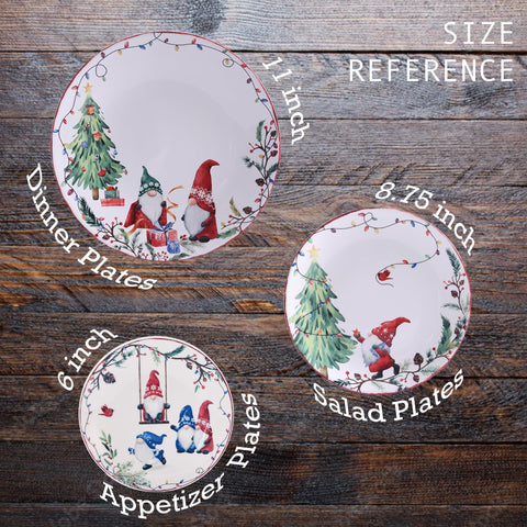 Bico Christmas Gnomes plates idea for coordinating tableware and decor.