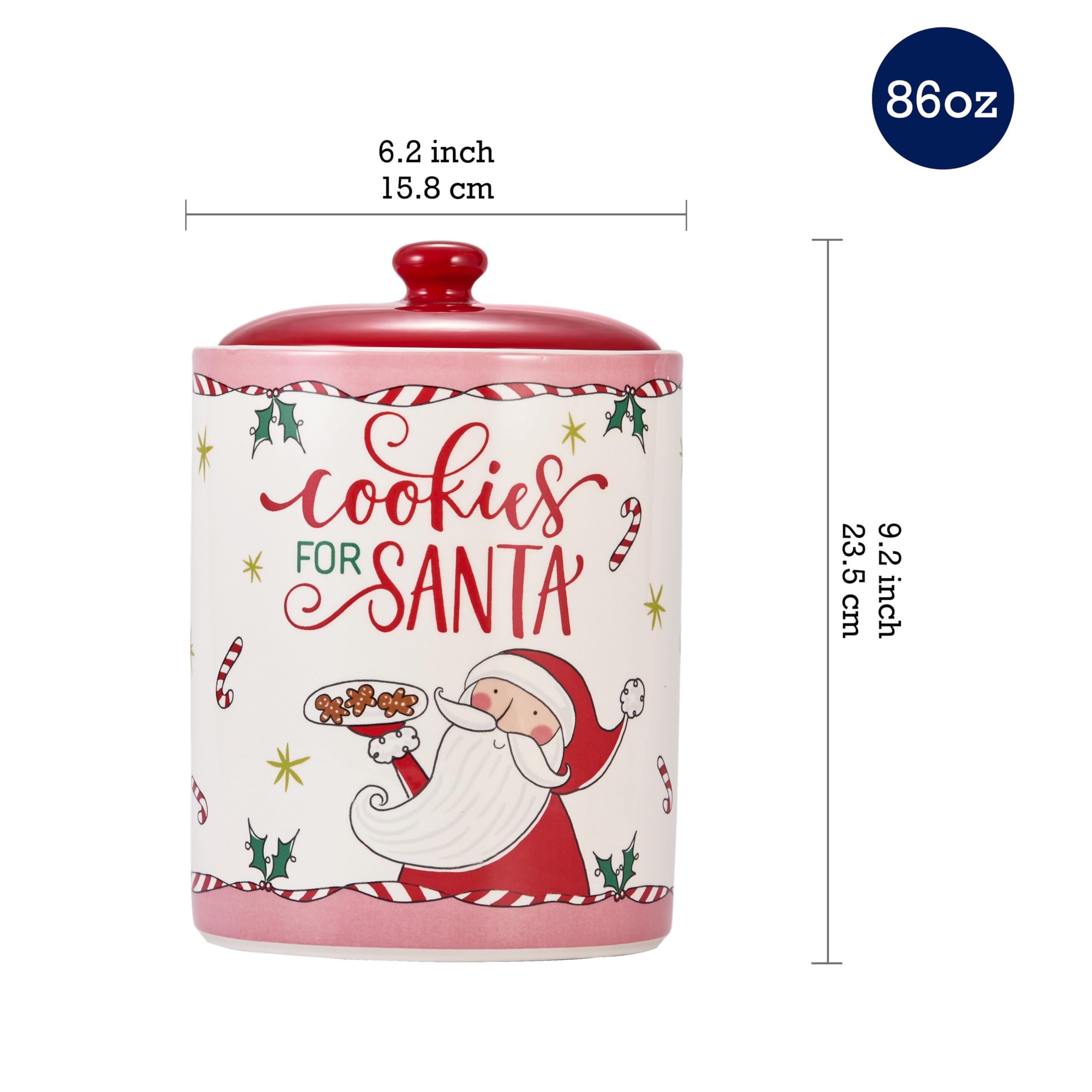 Bico cookie jar with air-tight lid protects treats.