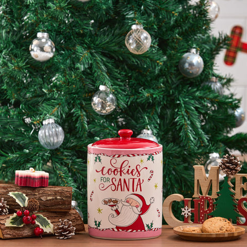 Pair with matching cookies and milk set for Santa.