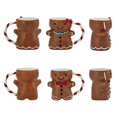 Bico Gingerbread Man mug hand-painted details, great for hot chocolate gatherings.
