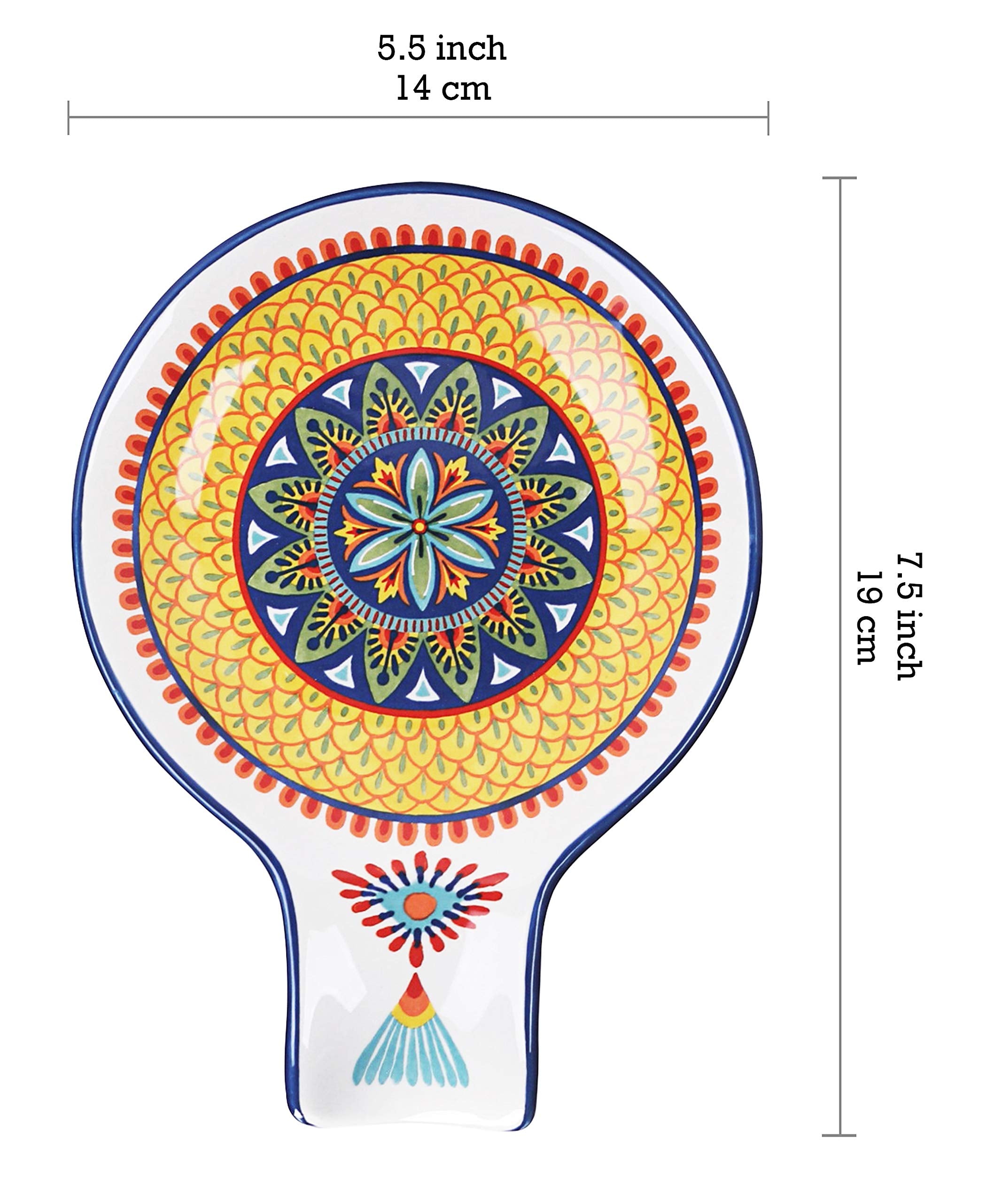 Bico Havana ceramic spoon rest with smooth glaze resisting stains.