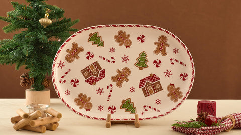 Bico microwave safe ceramic platter for quick reheating.