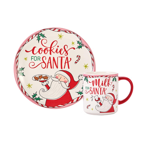 Bico Santa cookies plate with festive design for Christmas Eve serving