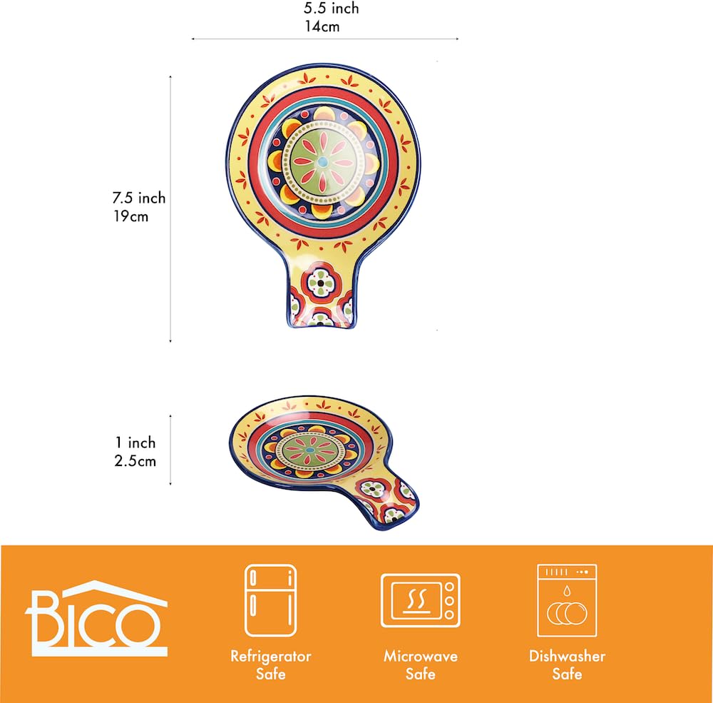 Bico spoon rest with smooth surface for easy cleaning and microwave use