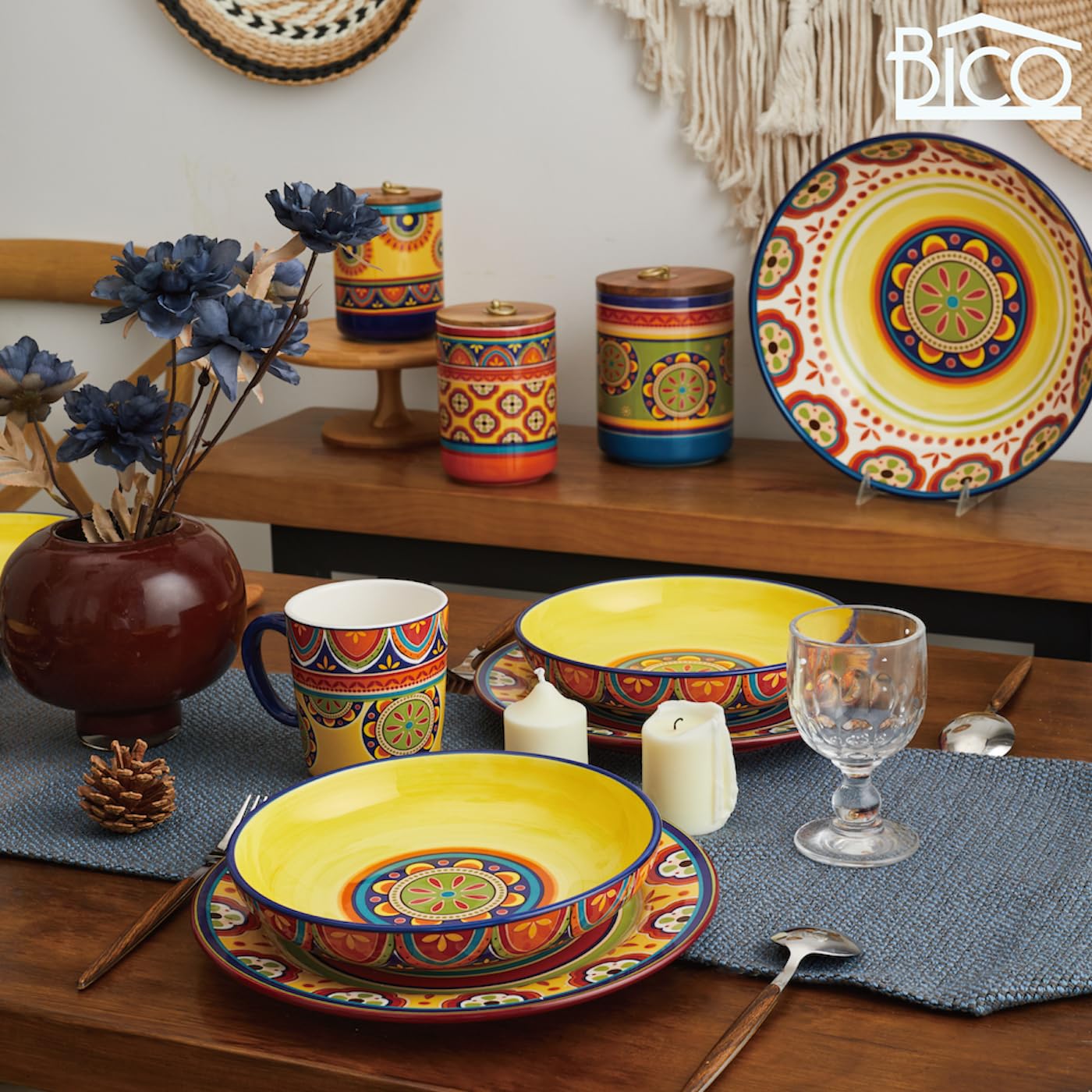 Bico's bold Tunisian design adds visual interest to weekday meals.