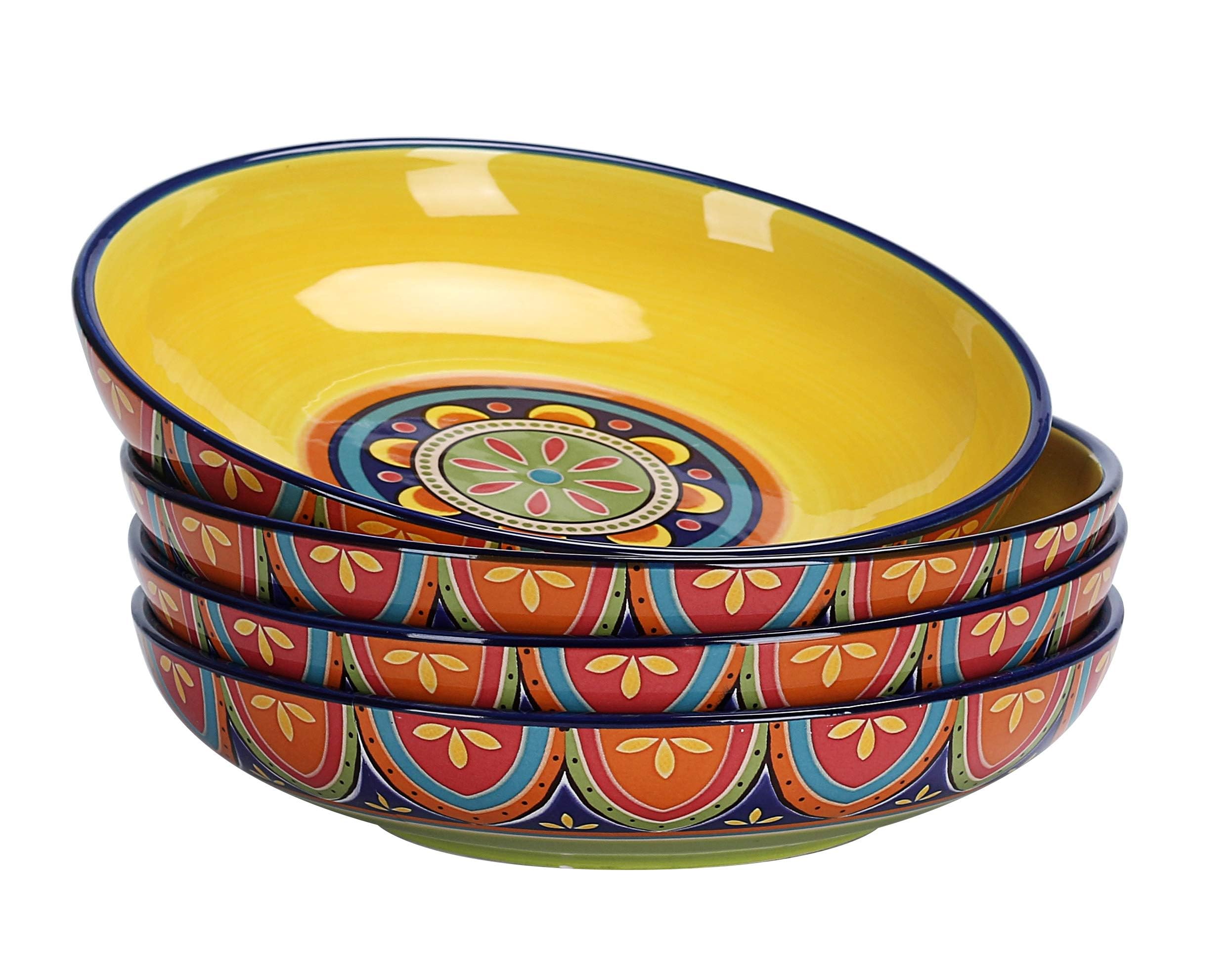 Bico Tunisian pasta bowls, 8-9 inch wide, ideal for generous pasta servings.