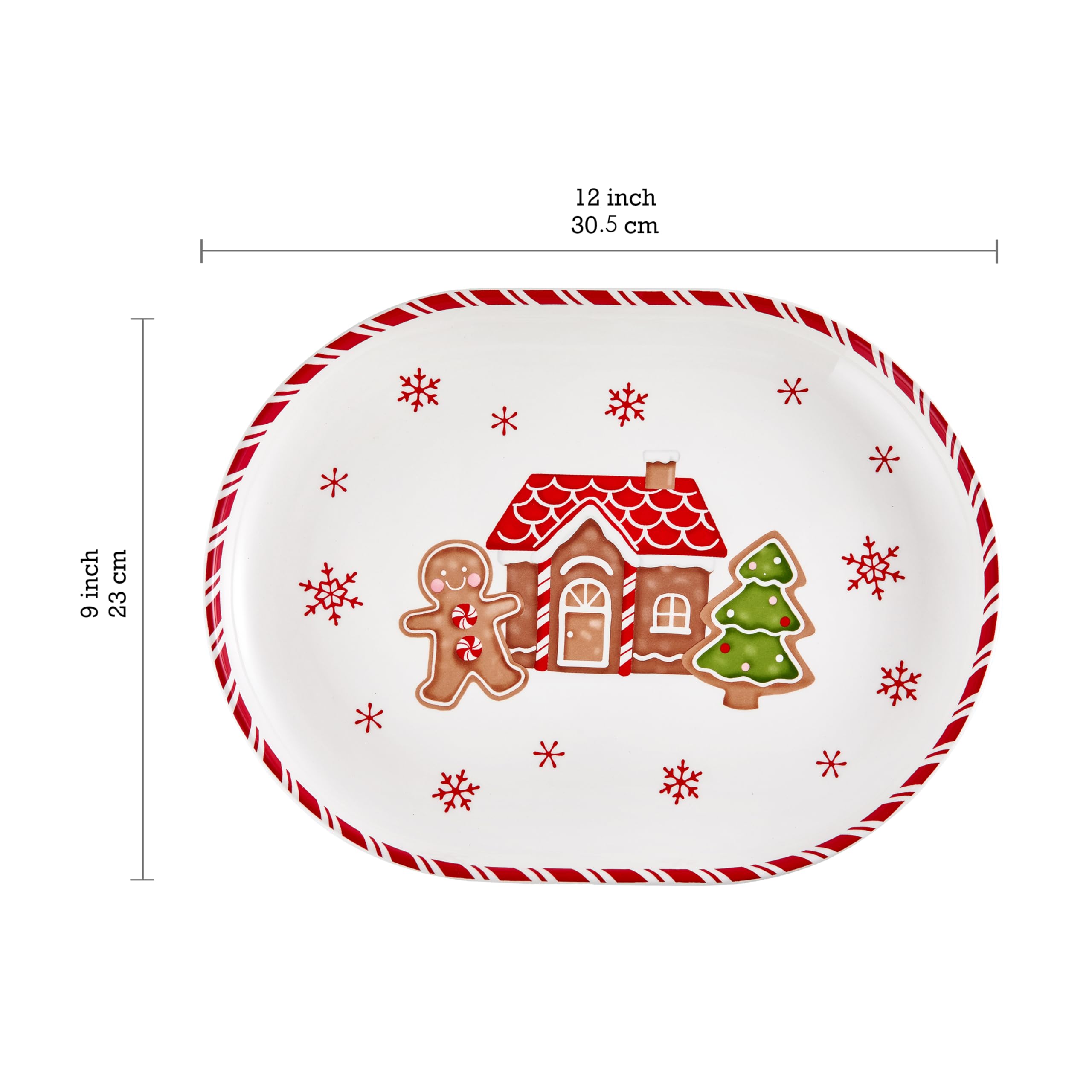 Bico two oval platters stackable for compact storage.