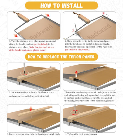 Anti-stick cloth withstands up to 380°F to help pizzas slide cleanly.