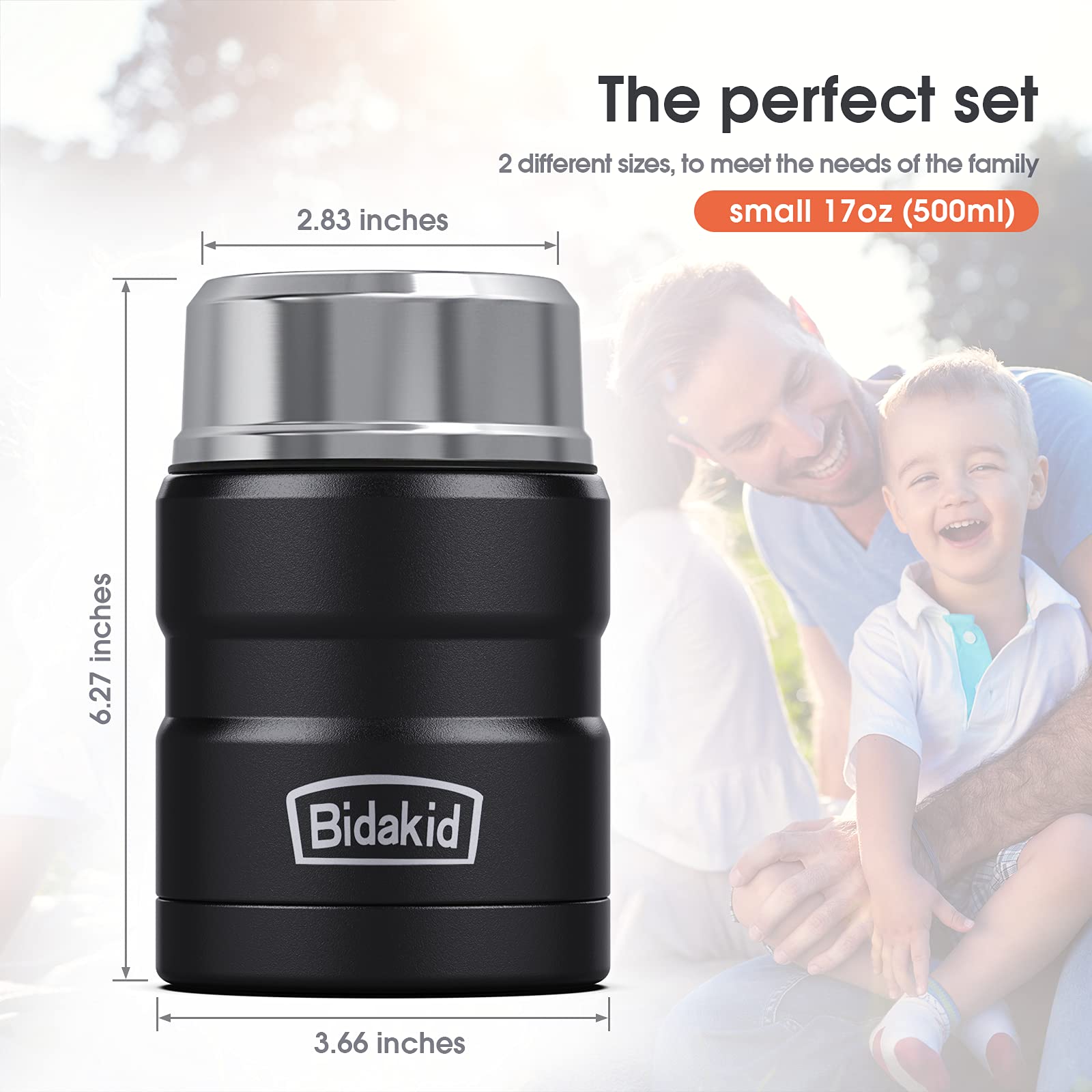 Bidakid carrying bag enhances portable meals on busy days.