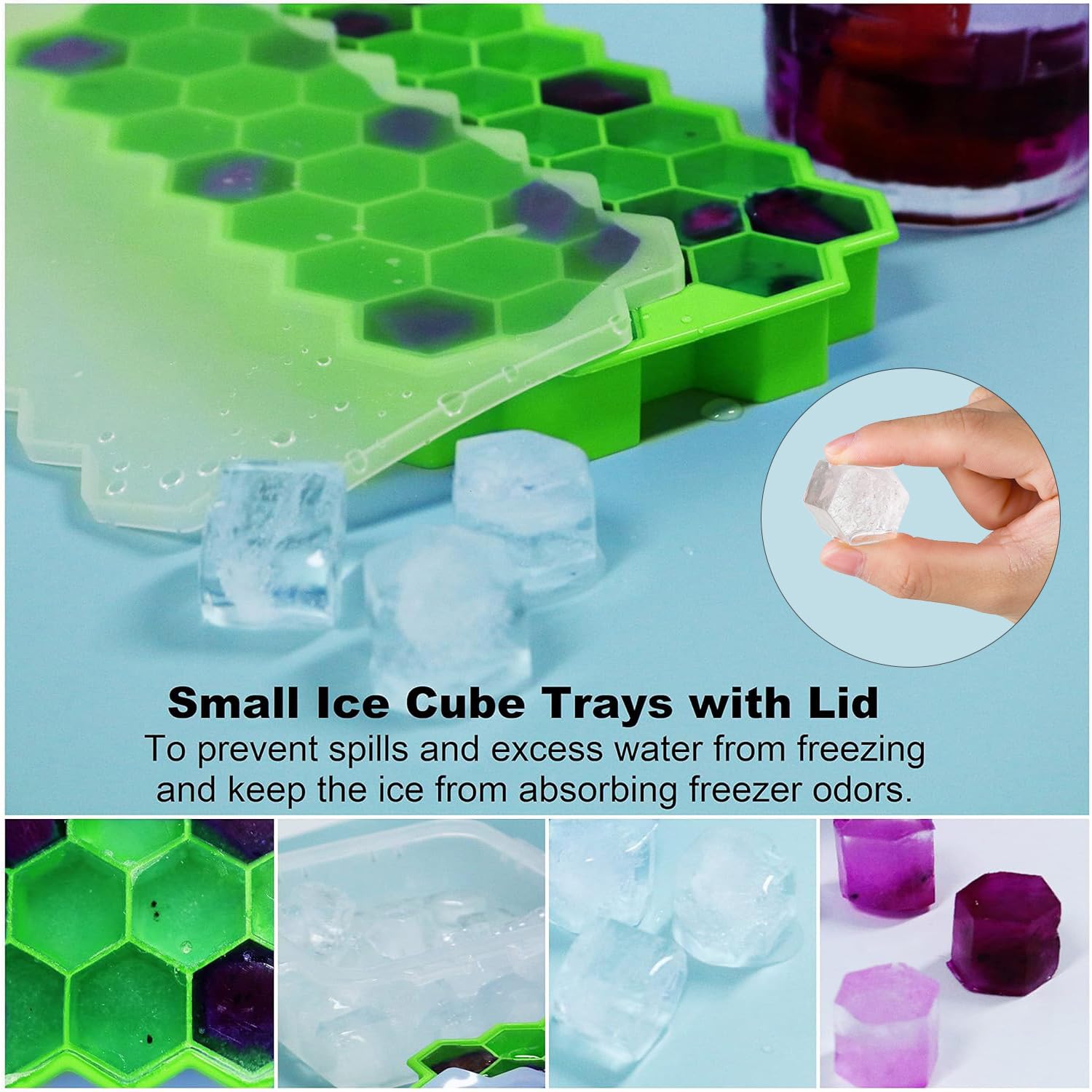 BIDFUL reusable ice cubes for drinks and dessert chilling