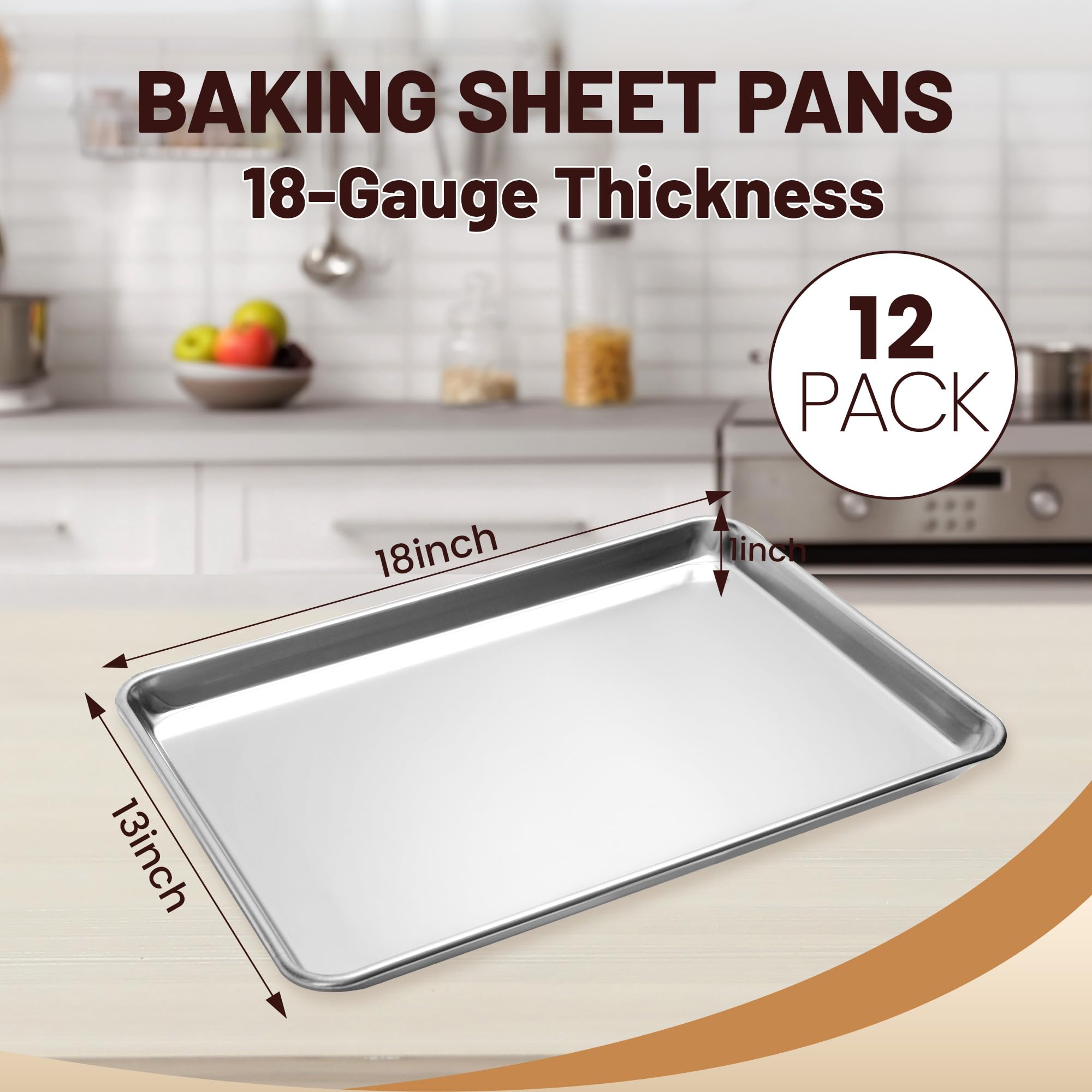 BIEAMA NSF-certified aluminum pan close-up with smooth edge for comfortable handling.