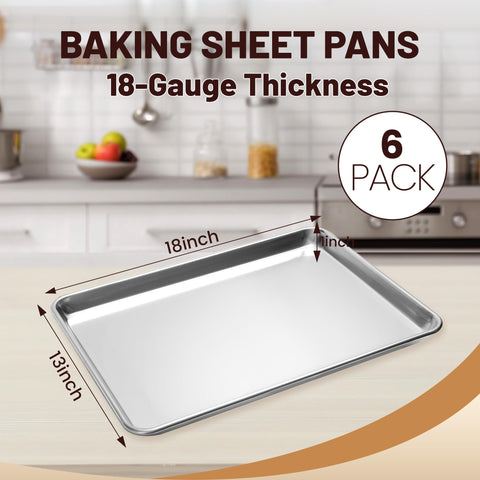 BIEAMA aluminum oven sheet pan 13x18 inch, designed for even heat distribution in busy kitchens.