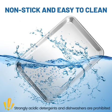 BIEAMA rust-proof baking sheet stays reliable in fridge, oven, and freezer.