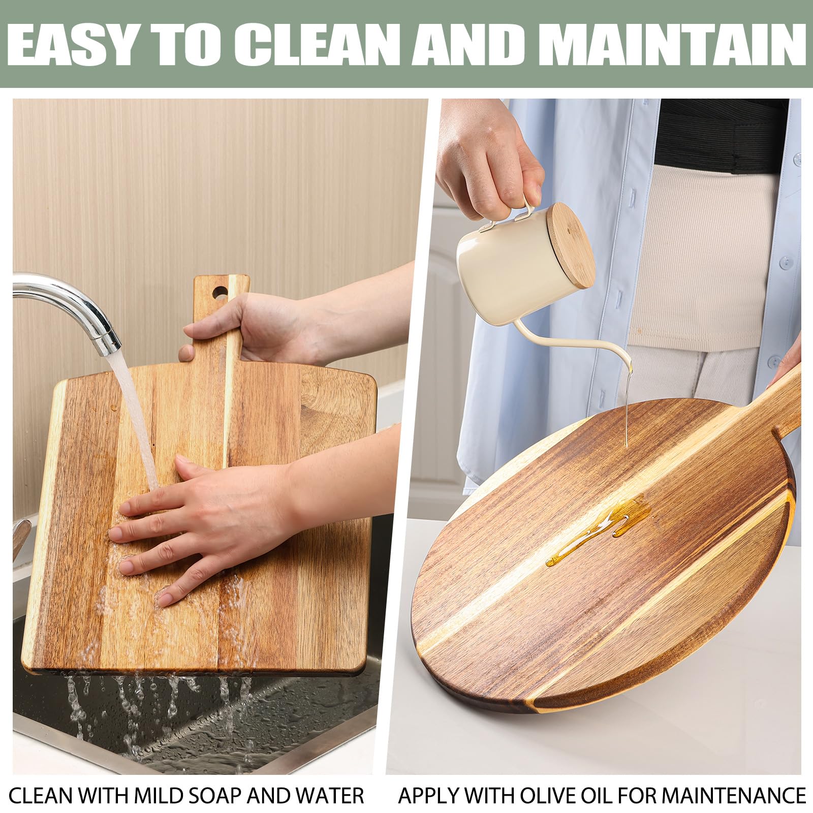 BIEOFFEI hanging-hole handles enable easy storage and transport