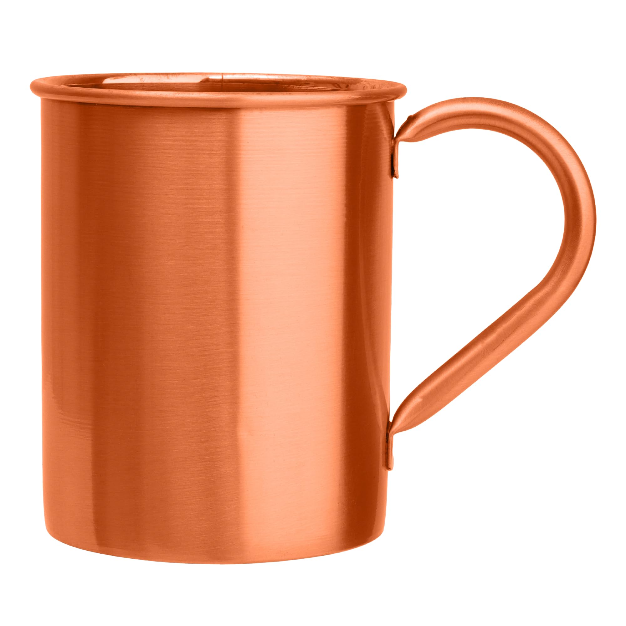 BIFFELY copper mug close-up highlighting smooth lip and solid handle.