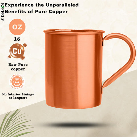 BIFFELY 16 oz copper mug in elegant gift box ready for gifting.