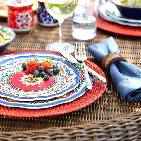 BIFFELY round wood band napkin ring suits formal or casual settings.