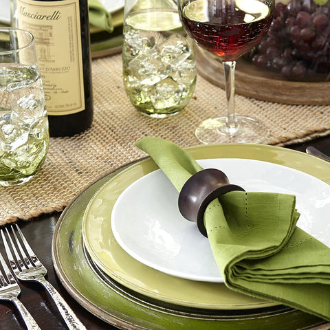 BIFFELY wooden napkin ring for dining table adds natural texture.