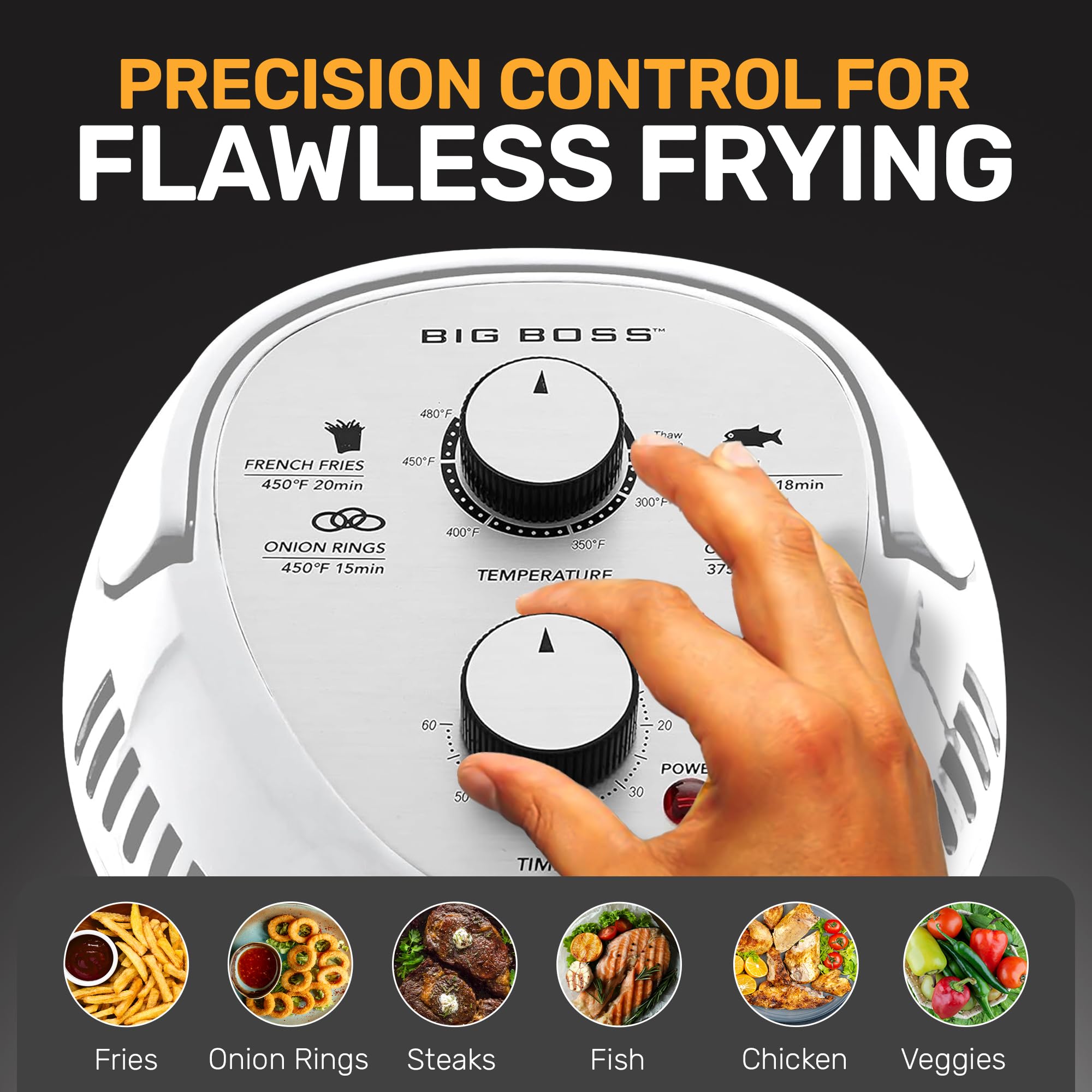 Big Boss 16Qt auto-clean function simplifies cleanup after cooking.