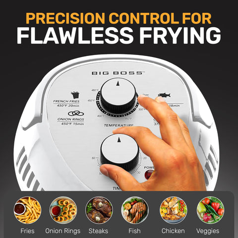 Big Boss 16Qt auto-clean function simplifies cleanup after cooking.