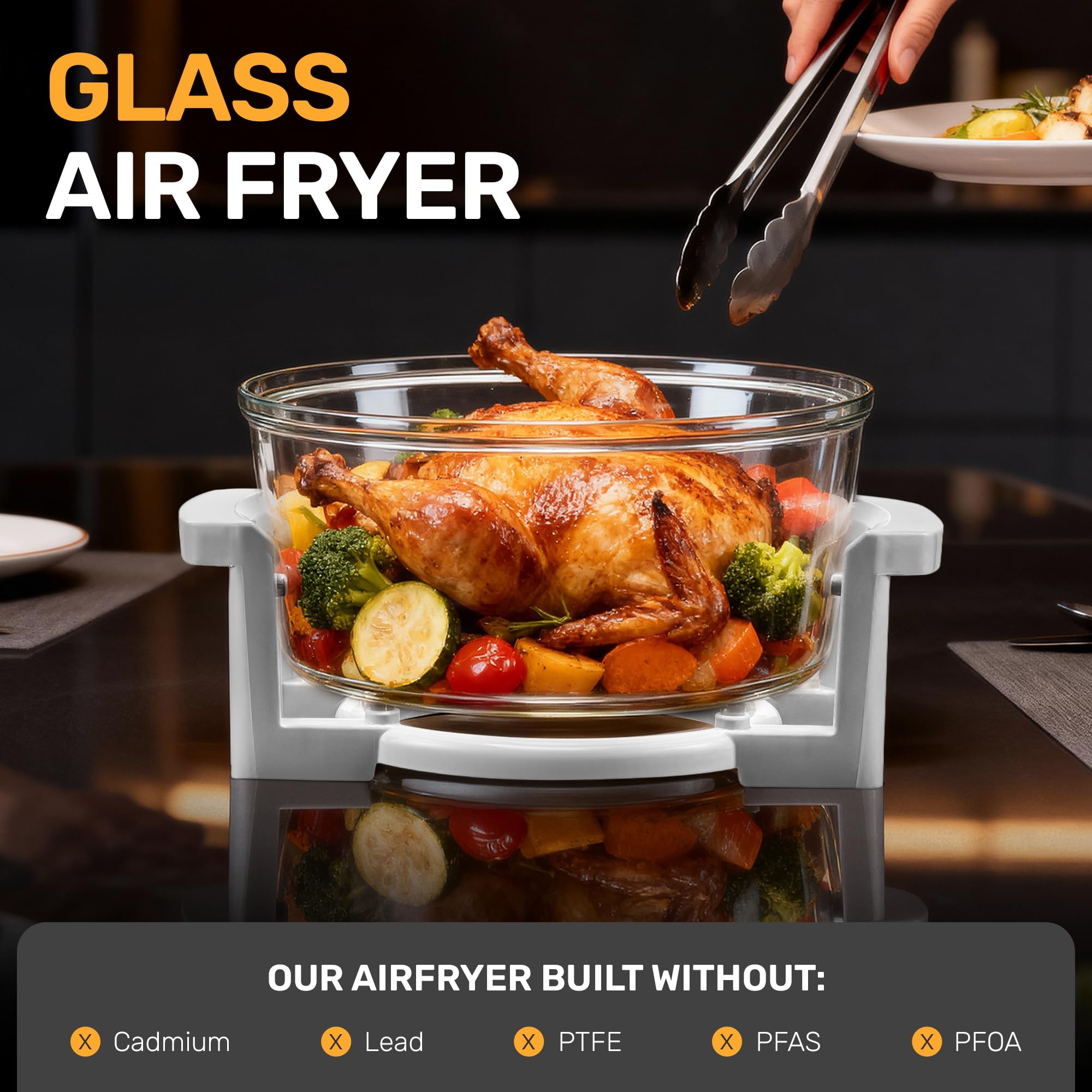 Big Boss 16Qt three-level racks maximize space for multiple dishes.