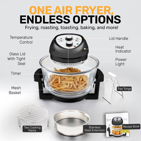 Big Boss 16-quart capacity supports family-sized batches.