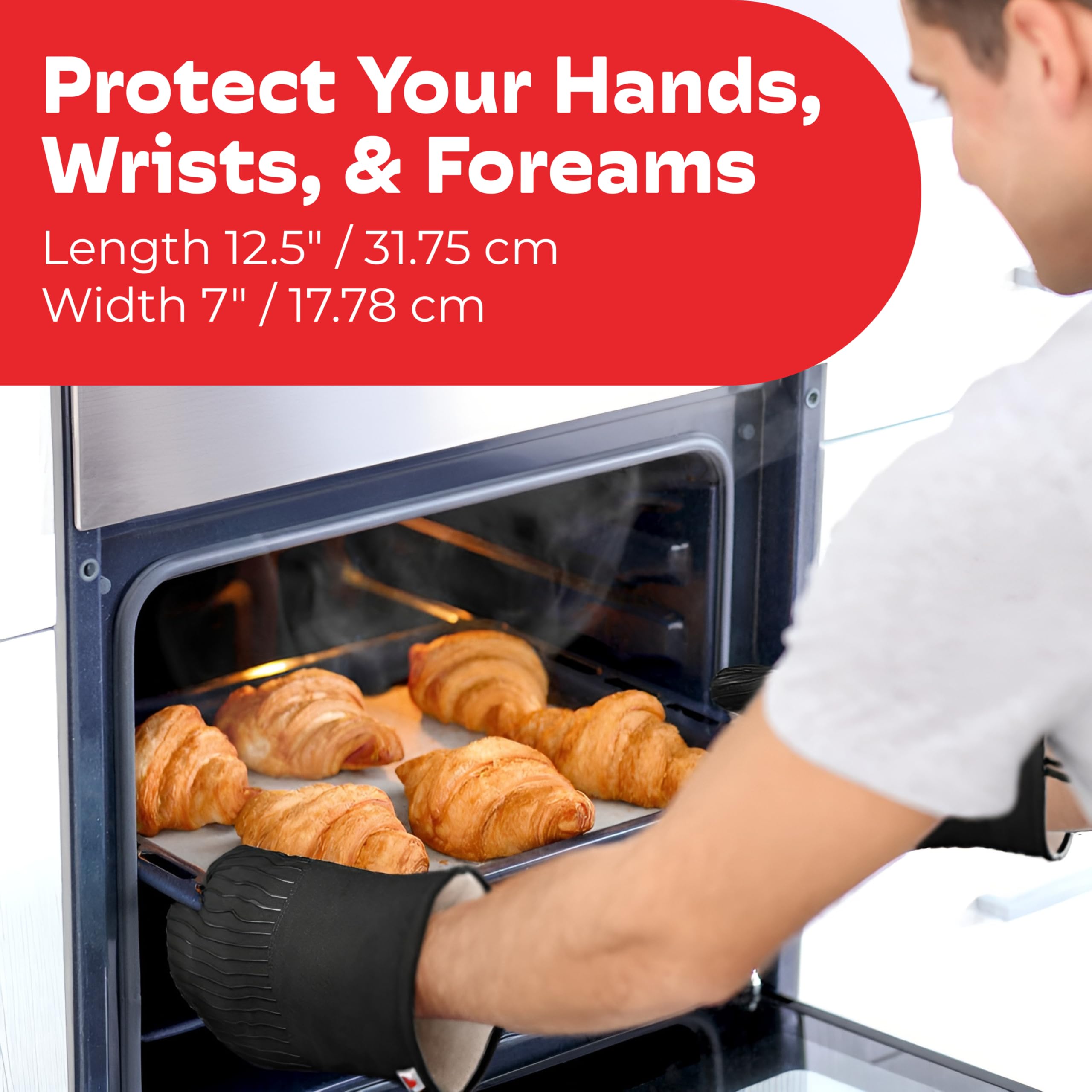 Big Red House mitts show heat resistance up to 536°F for safe grabbing